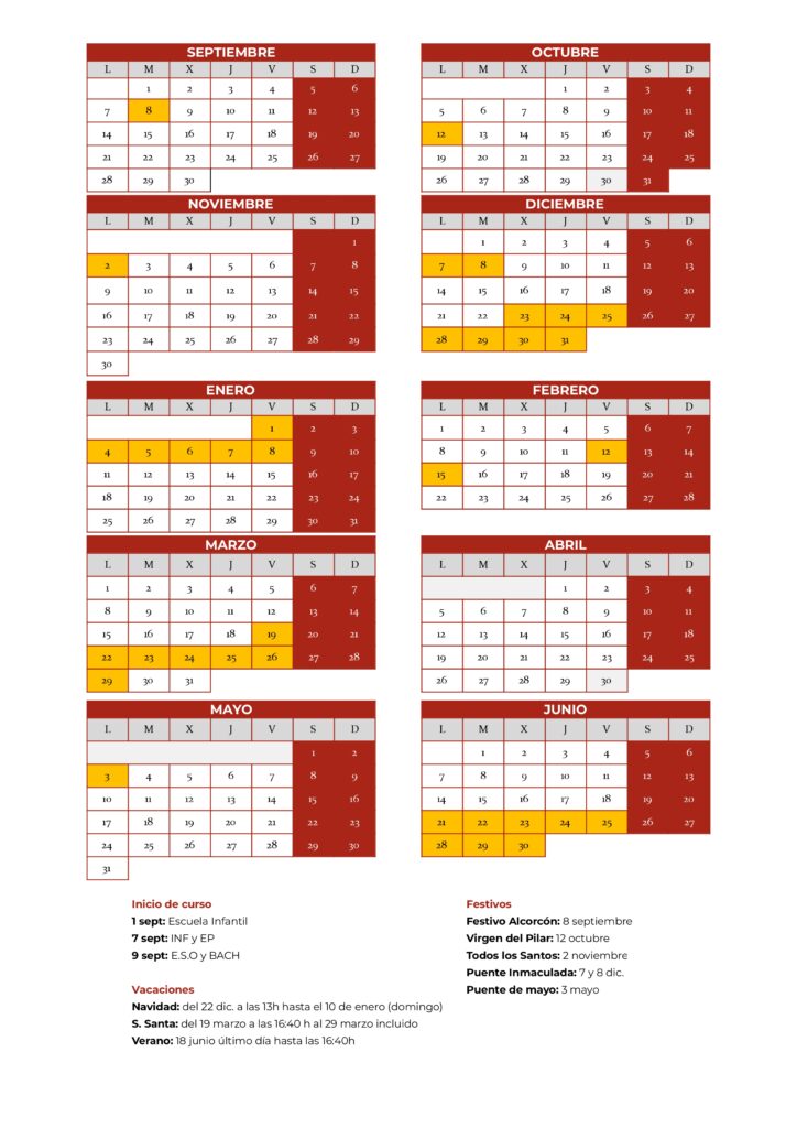Calendario Escolar Fuenllana 2026-27 2 Calendario Escolar Fuenllana 2026-27 1
